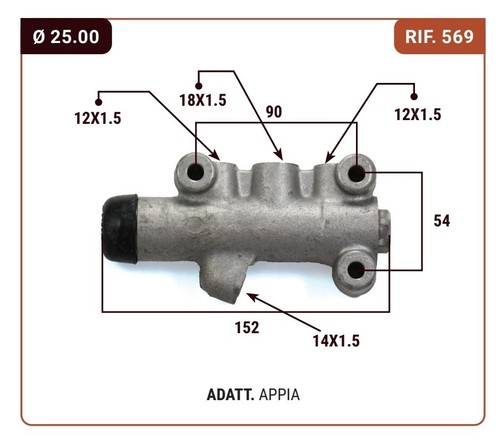 Pompa freno lancia appia iii - pompa,